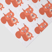 Fijne leuke rode eekhoorn cartoon illustratie tissuepapier (Detail)