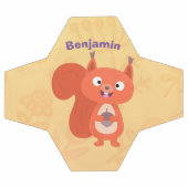 Fijne leuke rode eekhoorn cartoon illustratie voetbal (Enkel)