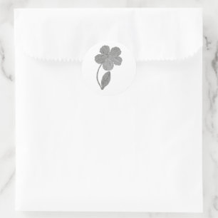 Fijne Lijn Botanische Bloem Sticker