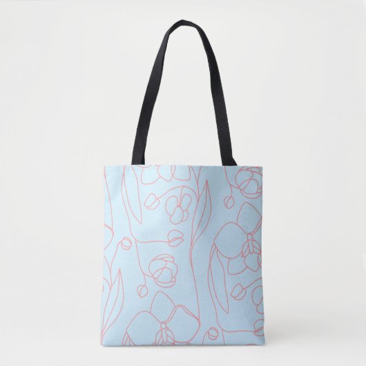 Fijne lijnbloei tote bag (Voorkant)