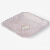 Fijne Lijnen Goud Abstracte Trouw V2 Muave ID867 Papieren Bordje (Gebogen)