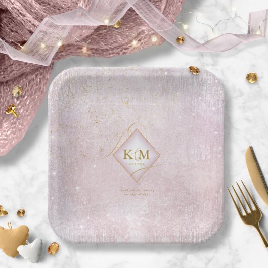 Fijne Lijnen Goud Abstracte Trouw V2 Muave ID867 Papieren Bordje