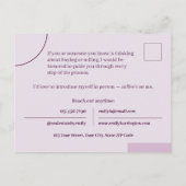 Fijne Lijnen Introductie Makelaar Roze Briefkaart (Achterkant)