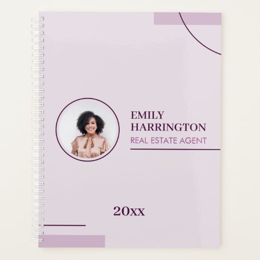 Fijne Lijnen Vastgoedmakelaar Roze Planner (Voorkant)