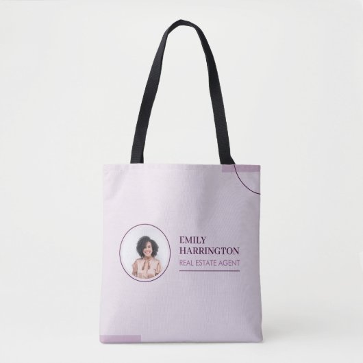 Fijne Lijnen Vastgoedmakelaar Roze Tote Bag (Voorkant)