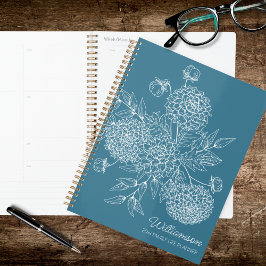 Fijne Lijnillustratie van Landelijke Bloem Planner