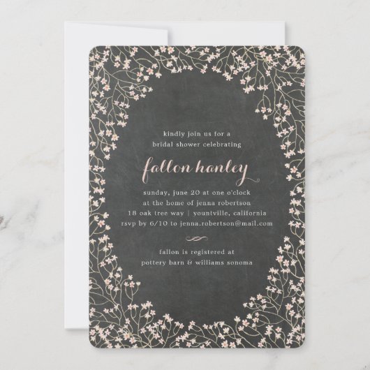 Fijne Lijst | Bridal Shower-uitnodiging Kaart (Voorkant)