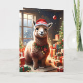 Fijne Llama Kerst, Kerst Kaart (Achterkant)