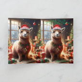 Fijne Llama Kerst, Kerst Kaart (Binnen)