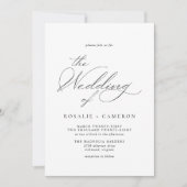 Fijne lucht | Klassieke zwart-wit bruiloft Kaart (Voorkant)