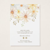 Fijne madeliefjes ketting display kaart (Achterkant)