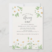 Fijne madeliefjes | Kids Uitnodiging voor verjaard (Voorkant)