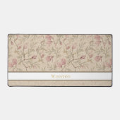Fijne Magnolia Floral Tan EDITABLE TEKST Bureaumat (Voorkant)