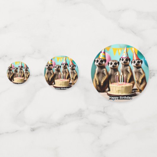 Fijne Meerkat verjaardag, Confetti (Achterkanten)