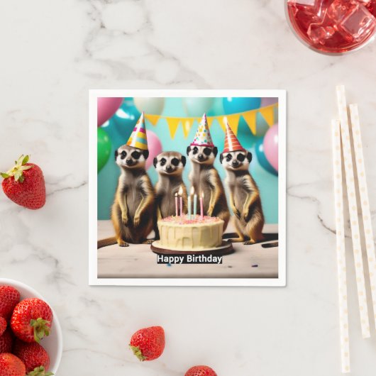 Fijne Meerkat verjaardag, Servet (Insitu)