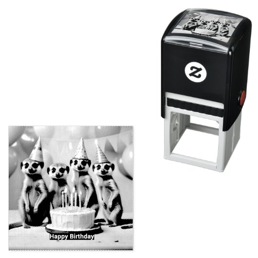 Fijne Meerkat verjaardag, Zelfinktende Stempel (In situ)