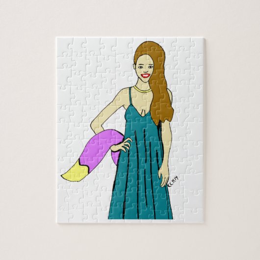fijne meid legpuzzel (Verticaal)