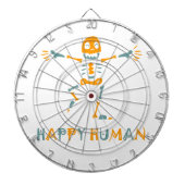 Fijne menselijke skelet keramisch tegels dartbord (Voorkant)