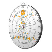 Fijne menselijke skelet keramisch tegels dartbord (Voorkant Rechts)