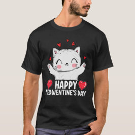 Fijne Meowentijnse Dag Kat Valentijnsdag Liefde T-shirt
