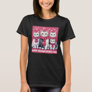 Fijne Meowentine's Day Valentijnsdag Kattenliefheb T-shirt