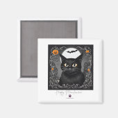 Fijne Meowloween! Magneet (Voorkant / Achterkant)