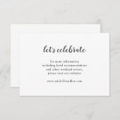 Fijne minimalistische behuizingskaart informatiekaartje (Voorkant / Achterkant)