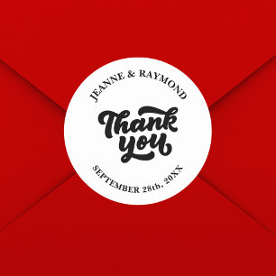 Fijne Minimalistische Dankjewelcadeau voor de Brui Ronde Sticker