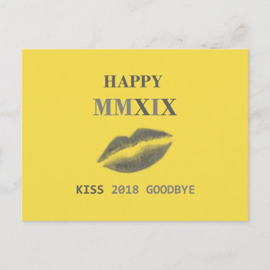Fijne MMXIX kus 2018 gedag Briefkaart (Voorkant)