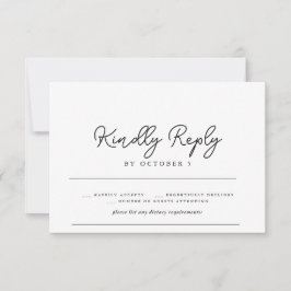 Fijne moderne elegante kaart voor RSVP