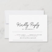 Fijne moderne elegante RSVP kaart (Voorkant)