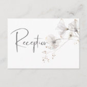 Fijne, moderne, witte grijze en gouden ontdekking informatiekaartje (Voorkant)