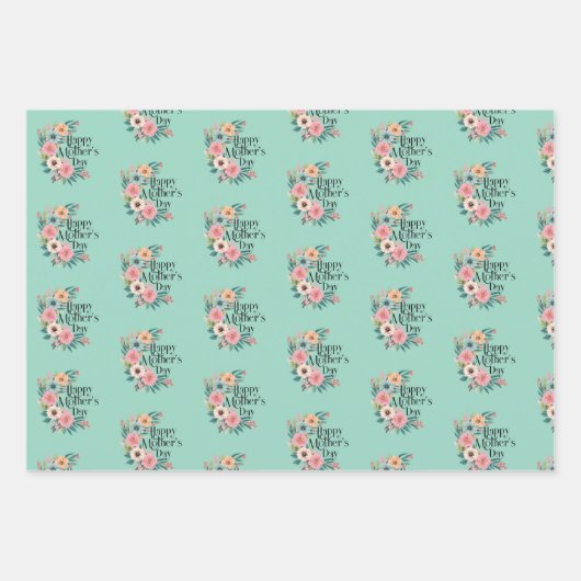 Fijne Moederdag 2025 Inpakpapier Vel (Voorkant)