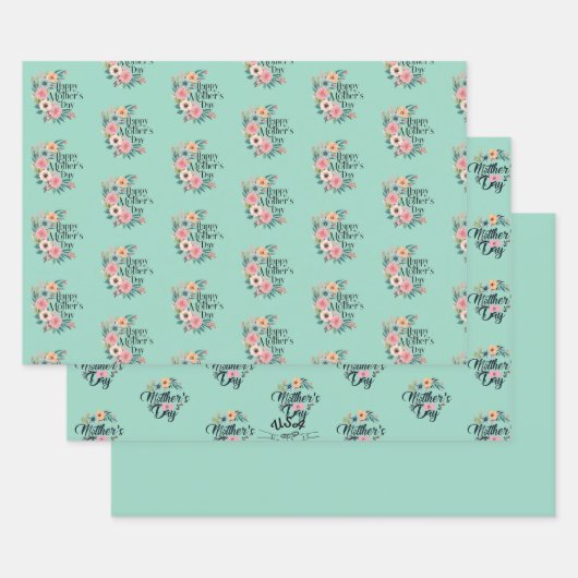 Fijne Moederdag 2025 Inpakpapier Vel (Set)