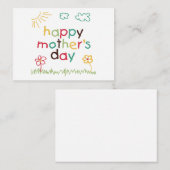 Fijne Moederdag 5 Notitiekaartje (Voorkant / Achterkant)