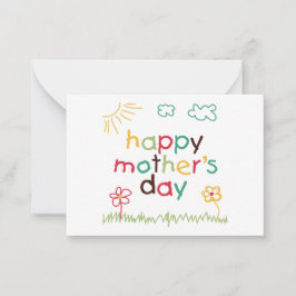 Fijne Moederdag 5 Notitiekaartje