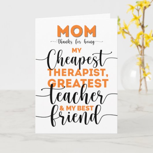 Fijne Moederdag aan mijn beste vriend Kaart (Gele Bloem)