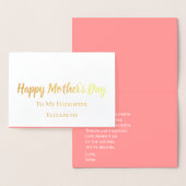 Fijne Moederdag aan mijn dochter Elegant Gold Folie Kaarten (Display)