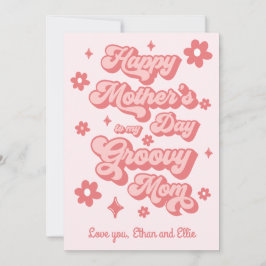 Fijne Moederdag aan mijn Groovy Moeder Feestdagenkaart