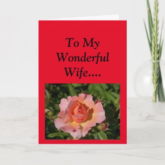 Fijne Moederdag aan mijn vrouw! Kaart (Voorkant)