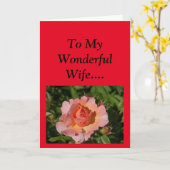 Fijne Moederdag aan mijn vrouw! Kaart (Gele Bloem)