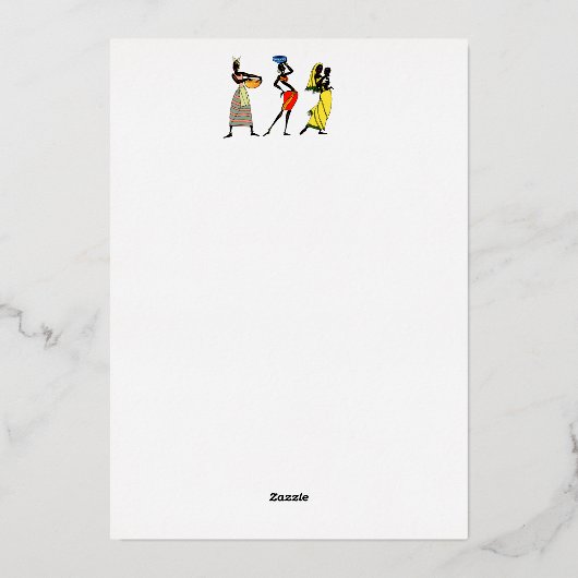 Fijne Moederdag Afro-Amerikaans Folie Feestdagenkaart (Achterkant)