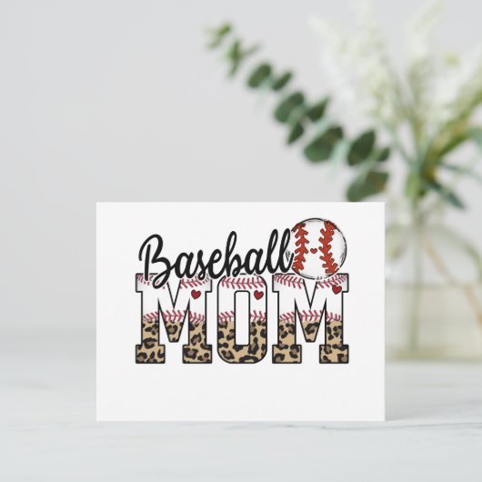 Fijne Moederdag Baseball mama! Briefkaart (Staand voorkant)
