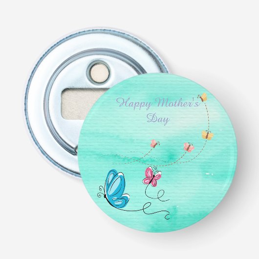 Fijne Moederdag, Beste Moeder Ooit Button Flesopener (Voorkant)