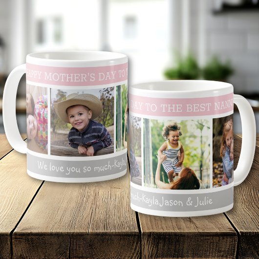 Fijne Moederdag Beste Nanny 4 Foto Collage Koffiemok