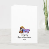 Fijne Moederdag! Biddende Basset Hound Kaart (Achterkant)