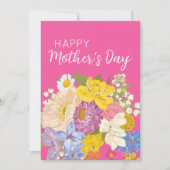 Fijne Moederdag Bloemen Bloei Feestdagenkaart (Voorkant)