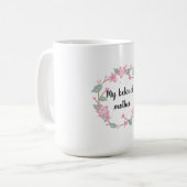 Fijne Moederdag – Bloemenkranst Ontwerp Koffiemok (Voorkant links)