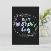 Fijne Moederdag Bloemige Regenboogkleuren Kaart (Staand voorkant)