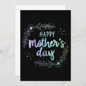 Fijne Moederdag Bloemige Regenboogkleuren Kaart (Voorkant / Achterkant)